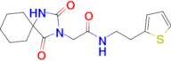 2-(2,4-Dioxo-1,3-diazaspiro[4.5]decan-3-yl)-N-(2-(thiophen-2-yl)ethyl)acetamide