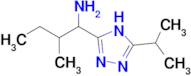 2-methyl-1-[5-(propan-2-yl)-4H-1,2,4-triazol-3-yl]butan-1-amine