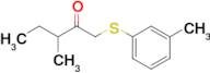 3-Methyl-1-(m-tolylthio)pentan-2-one