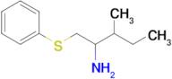 3-Methyl-1-(phenylthio)pentan-2-amine