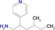 4-Methyl-2-(pyridin-4-yl)hexan-1-amine