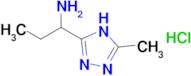 1-(5-methyl-4H-1,2,4-triazol-3-yl)propan-1-amine hydrochloride