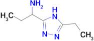 1-(5-ethyl-4H-1,2,4-triazol-3-yl)propan-1-amine