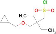 2-((Cyclopropylmethoxy)methyl)-2-ethylbutane-1-sulfonyl chloride