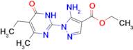 ethyl 5-amino-1-(5-ethyl-4-methyl-6-oxo-1,6-dihydropyrimidin-2-yl)-1H-pyrazole-4-carboxylate