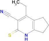 4-ethyl-2-sulfanylidene-1H,2H,5H,6H,7H-cyclopenta[b]pyridine-3-carbonitrile