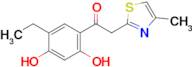 1-(5-Ethyl-2,4-dihydroxyphenyl)-2-(4-methylthiazol-2-yl)ethan-1-one