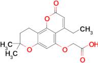 2-((4-Ethyl-8,8-dimethyl-2-oxo-9,10-dihydro-2h,8h-pyrano[2,3-f]chromen-5-yl)oxy)acetic acid