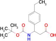 3-((Tert-butoxycarbonyl)amino)-3-(4-ethylphenyl)propanoic acid