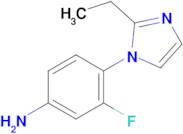 4-(2-Ethyl-1h-imidazol-1-yl)-3-fluoroaniline