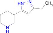 3-(3-Ethyl-1h-pyrazol-5-yl)piperidine