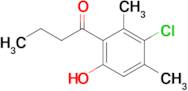 1-(3-Chloro-6-hydroxy-2,4-dimethylphenyl)butan-1-one