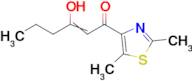 1-(2,5-dimethyl-1,3-thiazol-4-yl)-3-hydroxyhex-2-en-1-one