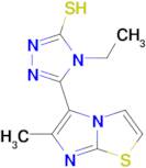 4-Ethyl-5-(6-methylimidazo[2,1-b]thiazol-5-yl)-4h-1,2,4-triazole-3-thiol