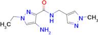 4-Amino-1-ethyl-N-((1-methyl-1h-pyrazol-4-yl)methyl)-1h-pyrazole-3-carboxamide