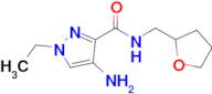 4-Amino-1-ethyl-N-((tetrahydrofuran-2-yl)methyl)-1h-pyrazole-3-carboxamide