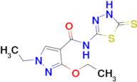 3-ethoxy-1-ethyl-N-(5-sulfanylidene-4,5-dihydro-1,3,4-thiadiazol-2-yl)-1H-pyrazole-4-carboxamide