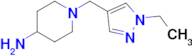 1-((1-Ethyl-1h-pyrazol-4-yl)methyl)piperidin-4-amine