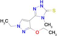 3-(3-ethoxy-1-ethyl-1H-pyrazol-4-yl)-4-methyl-4,5-dihydro-1H-1,2,4-triazole-5-thione