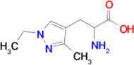 2-Amino-3-(1-ethyl-3-methyl-1h-pyrazol-4-yl)propanoic acid