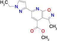 Methyl 6-(1-ethyl-1h-pyrazol-3-yl)-3-methylisoxazolo[5,4-b]pyridine-4-carboxylate