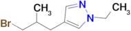 4-(3-Bromo-2-methylpropyl)-1-ethyl-1h-pyrazole