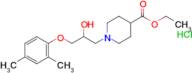 Ethyl 1-(3-(2,4-dimethylphenoxy)-2-hydroxypropyl)piperidine-4-carboxylate hydrochloride