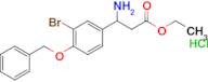 Ethyl 3-amino-3-(4-(benzyloxy)-3-bromophenyl)propanoate hydrochloride