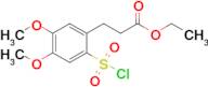 Ethyl 3-(2-(chlorosulfonyl)-4,5-dimethoxyphenyl)propanoate