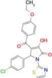 5-(4-Chlorophenyl)-4-(4-ethoxybenzoyl)-3-hydroxy-1-(thiazol-2-yl)-1,5-dihydro-2h-pyrrol-2-one