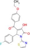 4-(4-Ethoxybenzoyl)-5-(4-fluorophenyl)-3-hydroxy-1-(thiazol-2-yl)-1,5-dihydro-2h-pyrrol-2-one