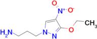 3-(3-Ethoxy-4-nitro-1h-pyrazol-1-yl)propan-1-amine