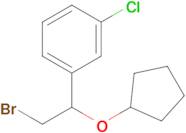 1-(2-Bromo-1-(cyclopentyloxy)ethyl)-3-chlorobenzene