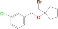 1-(((1-(Bromomethyl)cyclopentyl)oxy)methyl)-3-chlorobenzene