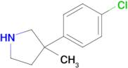 3-(4-Chlorophenyl)-3-methylpyrrolidine