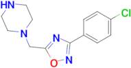 3-(4-Chlorophenyl)-5-(piperazin-1-ylmethyl)-1,2,4-oxadiazole