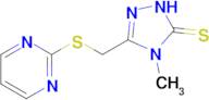 4-methyl-3-[(pyrimidin-2-ylsulfanyl)methyl]-4,5-dihydro-1H-1,2,4-triazole-5-thione