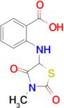 2-((3-Methyl-2,4-dioxothiazolidin-5-yl)amino)benzoic acid