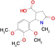 1-Methyl-5-oxo-2-(2,3,4-trimethoxyphenyl)pyrrolidine-3-carboxylic acid