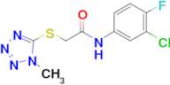 n-(3-Chloro-4-fluorophenyl)-2-((1-methyl-1h-tetrazol-5-yl)thio)acetamide