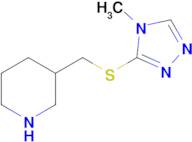 3-(((4-Methyl-4h-1,2,4-triazol-3-yl)thio)methyl)piperidine