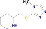 2-(((4-Methyl-4h-1,2,4-triazol-3-yl)thio)methyl)piperidine