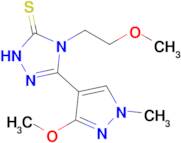 3-(3-methoxy-1-methyl-1H-pyrazol-4-yl)-4-(2-methoxyethyl)-4,5-dihydro-1H-1,2,4-triazole-5-thione