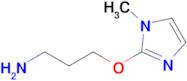3-((1-Methyl-1h-imidazol-2-yl)oxy)propan-1-amine