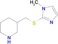 3-(((1-Methyl-1h-imidazol-2-yl)thio)methyl)piperidine