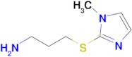 3-((1-Methyl-1h-imidazol-2-yl)thio)propan-1-amine