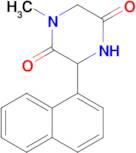 1-Methyl-3-(naphthalen-1-yl)piperazine-2,5-dione