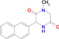 1-Methyl-3-(naphthalen-2-yl)piperazine-2,5-dione