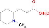 3-(1-Methylpiperidin-2-yl)propanoic acid hydrate