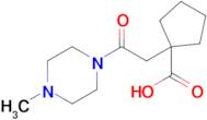 1-(2-(4-Methylpiperazin-1-yl)-2-oxoethyl)cyclopentane-1-carboxylic acid
